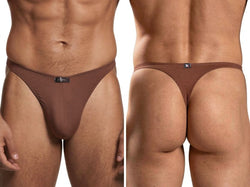 Xtremen Men's Underwear 91254 Sleek Microfiber Thongs Color Chocolate thumbnail 1
