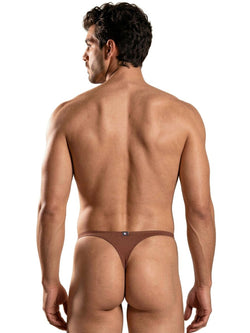 Xtremen Men's Underwear 91254 Sleek Microfiber Thongs Color Chocolate thumbnail 3