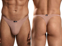 Xtremen Men's Underwear 91254 Sleek Microfiber Thongs Color Khaki thumbnail 1