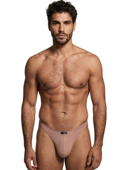 Xtremen Men's Underwear 91254 Sleek Microfiber Thongs Color Khaki thumbnail 2