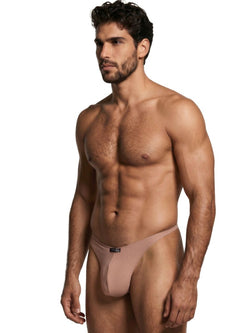 Xtremen Men's Underwear 91254 Sleek Microfiber Thongs Color Khaki thumbnail 4