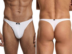 Xtremen Men's Underwear 91254 Sleek Microfiber Thongs Color White thumbnail 1
