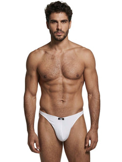 Xtremen Men's Underwear 91254 Sleek Microfiber Thongs Color White thumbnail 2