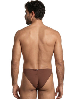 Xtremen 91255 Men's Underwear Sleek Microfiber Bikini Color Chocolate thumbnail 3