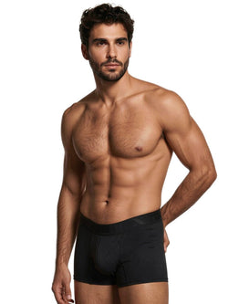 Xtremen 91256 Men's Underwear Sleek Microfiber Boxer Briefs Color Black thumbnail 4