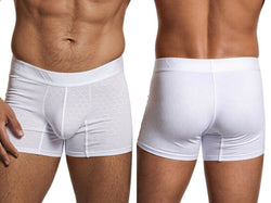 Xtremen 91256 Men's Underwear Sleek Microfiber Boxer Briefs Color White thumbnail 1