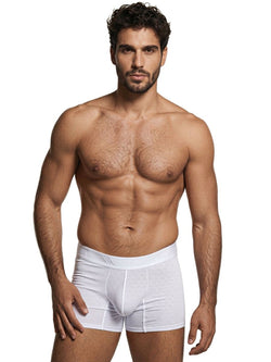 Xtremen 91256 Men's Underwear Sleek Microfiber Boxer Briefs Color White thumbnail 2