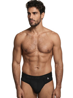 Xtremen Men's Underwear 91257 Sleek Microfiber Comfort Thongs Color Black thumbnail 2