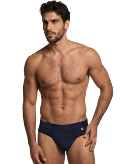 Xtremen Men's Underwear 91257 Sleek Microfiber Comfort Thongs Color Dark Blue thumbnail 2