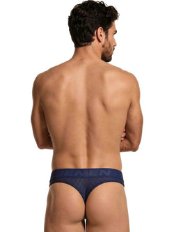 Xtremen Men's Underwear 91257 Sleek Microfiber Comfort Thongs Color Dark Blue thumbnail 3