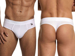 Xtremen Men's Underwear 91257 Sleek Microfiber Comfort Thongs Color White thumbnail 1