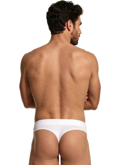 Xtremen Men's Underwear 91257 Sleek Microfiber Comfort Thongs Color White thumbnail 3
