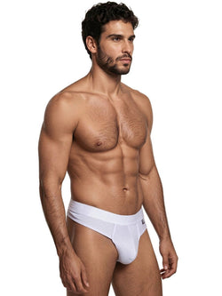 Xtremen Men's Underwear 91257 Sleek Microfiber Comfort Thongs Color White thumbnail 4