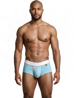Xtremen 91259 Men's Underwear Sleek Microfiber Trunks Color Light Blue thumbnail 2