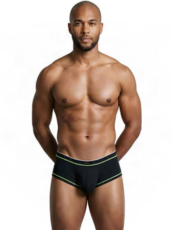 Xtremen 91260 Men's Underwear Modern Athletic Microfiber Briefs Color Black thumbnail 2