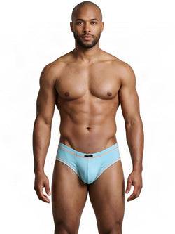Xtremen 91260 Men's Underwear Modern Athletic Microfiber Briefs Color Light Blue thumbnail 2