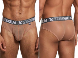 Xtremen 91262 Men's Underwear Sleek Microfiber Mesh Briefs Color Brown thumbnail 1