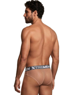 Xtremen 91262 Men's Underwear Sleek Microfiber Mesh Briefs Color Brown thumbnail 3