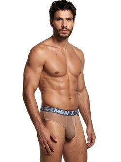 Xtremen 91262 Men's Underwear Sleek Microfiber Mesh Briefs Color Brown thumbnail 4