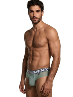 Xtremen 91262 Men's Underwear Sleek Microfiber Mesh Briefs Color Green thumbnail 4