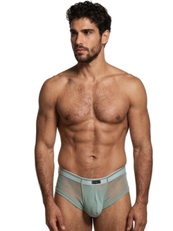 Xtremen 91263 Men's Underwear Microfiber Mesh Briefs Color Green thumbnail 2
