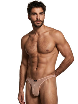 Xtremen 91264 Men's Underwear Microfiber Mesh Bikini Color Brown thumbnail 4