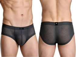 Xtremen 91269 Microfiber Mesh Briefs Color Gray thumbnail 1