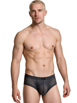 Xtremen 91269 Microfiber Mesh Briefs Color Gray thumbnail 2