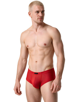 Xtremen 91269 Microfiber Mesh Briefs Color Red thumbnail 4