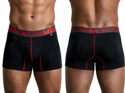 Xtremen 91271 Men's Underwear Sleek Microfiber Boxer Briefs Color Black thumbnail 1