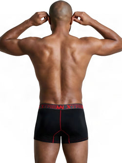 Xtremen 91271 Men's Underwear Sleek Microfiber Boxer Briefs Color Black thumbnail 3
