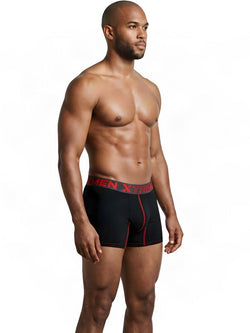 Xtremen 91271 Men's Underwear Sleek Microfiber Boxer Briefs Color Black thumbnail 4