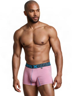 Xtremen 91271 Men's Underwear Sleek Microfiber Boxer Briefs Color Pink thumbnail 4