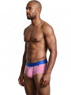 Xtremen 91273 Men's Underwear Sleek Athletic Microfiber Briefs Color Pink thumbnail 4