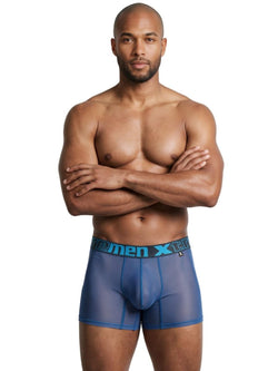 Xtremen 91277 Men's Underwear Microfiber Mesh Boxer Briefs Color Blue thumbnail 2