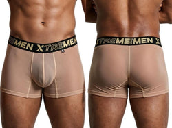 Xtremen 91277 Men's Underwear Microfiber Mesh Boxer Briefs Color Brown thumbnail 1