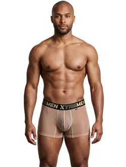 Xtremen 91277 Men's Underwear Microfiber Mesh Boxer Briefs Color Brown thumbnail 2