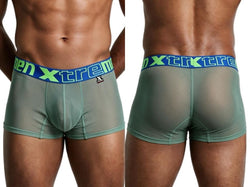 Xtremen 91277 Men's Underwear Microfiber Mesh Boxer Briefs Color Green thumbnail 1