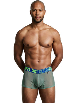 Xtremen 91277 Men's Underwear Microfiber Mesh Boxer Briefs Color Green thumbnail 2