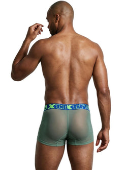 Xtremen 91277 Men's Underwear Microfiber Mesh Boxer Briefs Color Green thumbnail 3