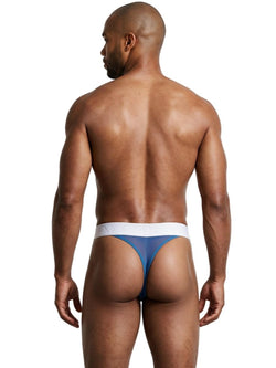 Xtremen 91278 Men's Underwear Breathable Microfiber Mesh Thongs Color Blue thumbnail 3