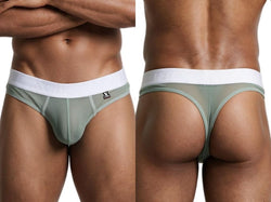 Xtremen 91278 Men's Underwear Breathable Microfiber Mesh Thongs Color Green thumbnail 1
