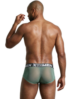 Xtremen 91279 Men's Underwear Microfiber Mesh Breathable Briefs Color Green thumbnail 3