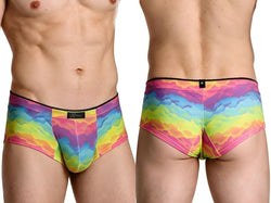 Xtremen 91283 Rainbow Printed Microfiber Briefs Color Cloud thumbnail 1