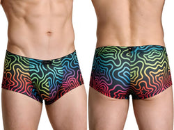 Xtremen 91283 Rainbow Printed Microfiber Briefs Color Labyrinth thumbnail 1