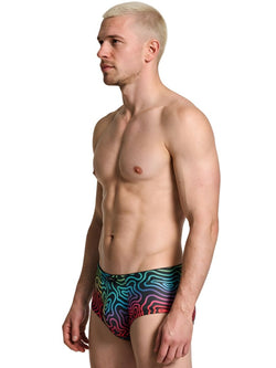 Xtremen 91283 Rainbow Printed Microfiber Briefs Color Labyrinth thumbnail 4