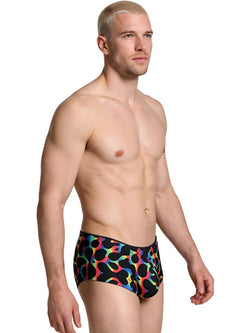Xtremen 91283 Rainbow Printed Microfiber Briefs Color Mushroom thumbnail 4