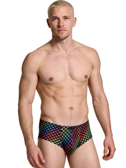 Xtremen 91283 Rainbow Printed Microfiber Briefs Color Paw print thumbnail 2