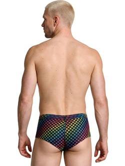 Xtremen 91283 Rainbow Printed Microfiber Briefs Color Paw print thumbnail 3