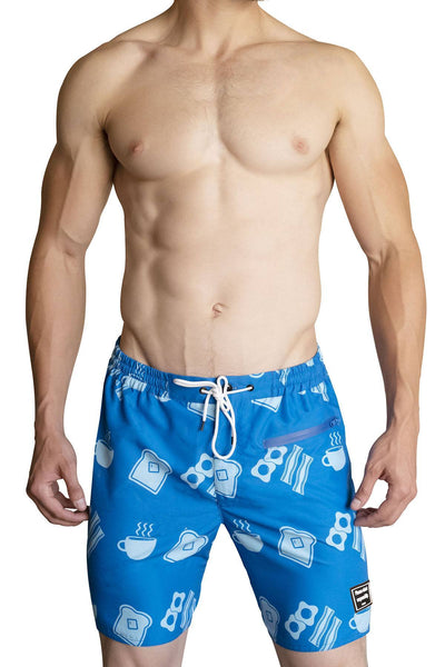 YOCISCO Blue Breakfast 6" Swim Trunk